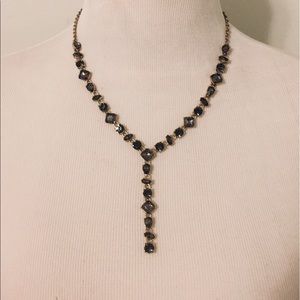 J Crew Factory Crystal Y Necklace